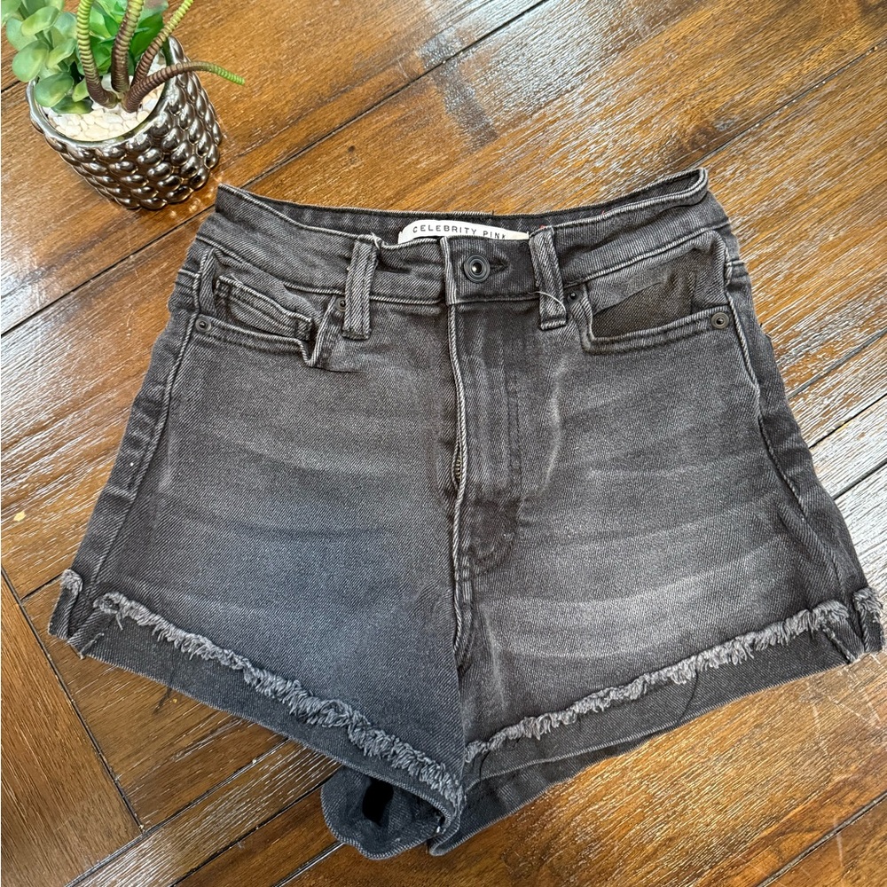 Celebrity Pink Women's Charcoal Jean Shorts